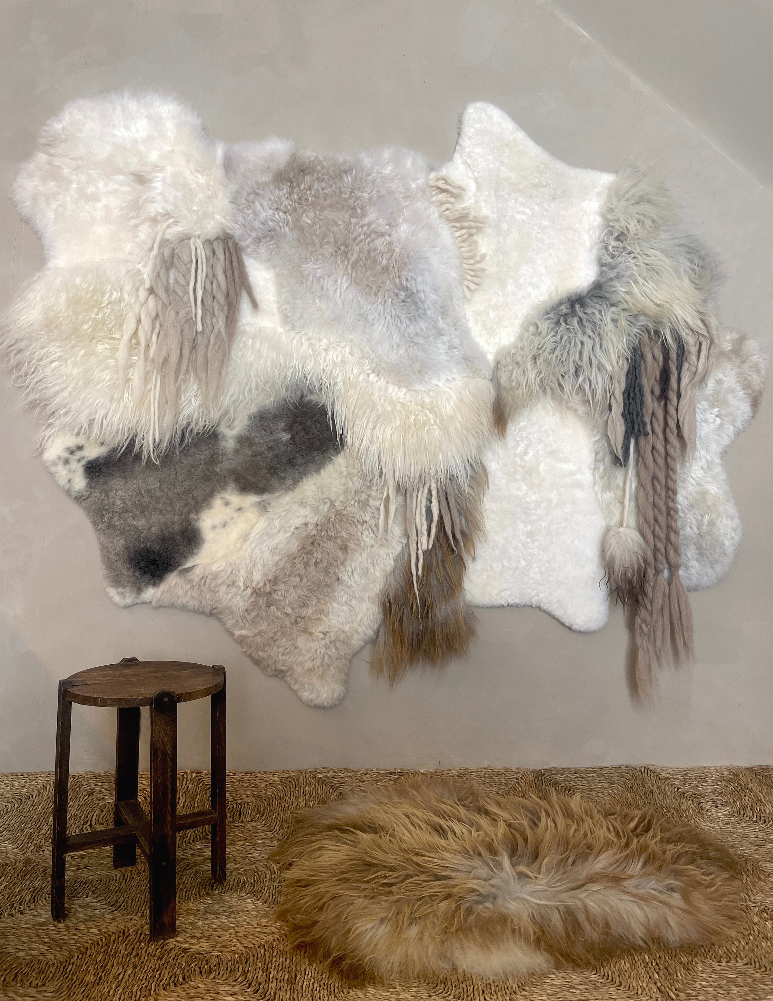 Miko Sheepskin Rug #21 "Painting With Wool" series