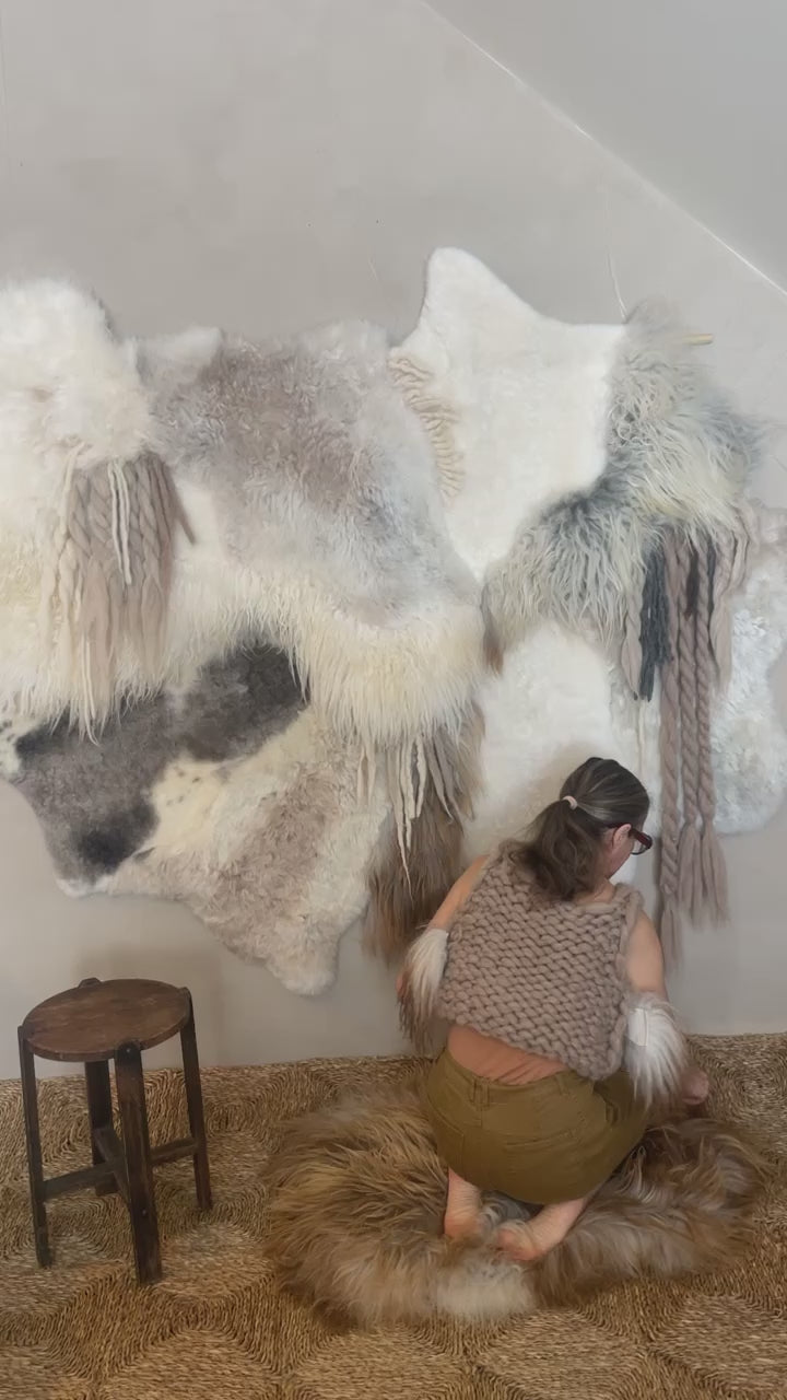 Miko Sheepskin Rug #21 "Painting With Wool" series