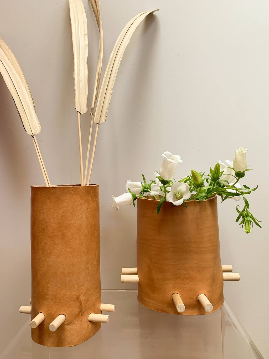 Anush Leather Vase 1 - Seven Sundays Studios