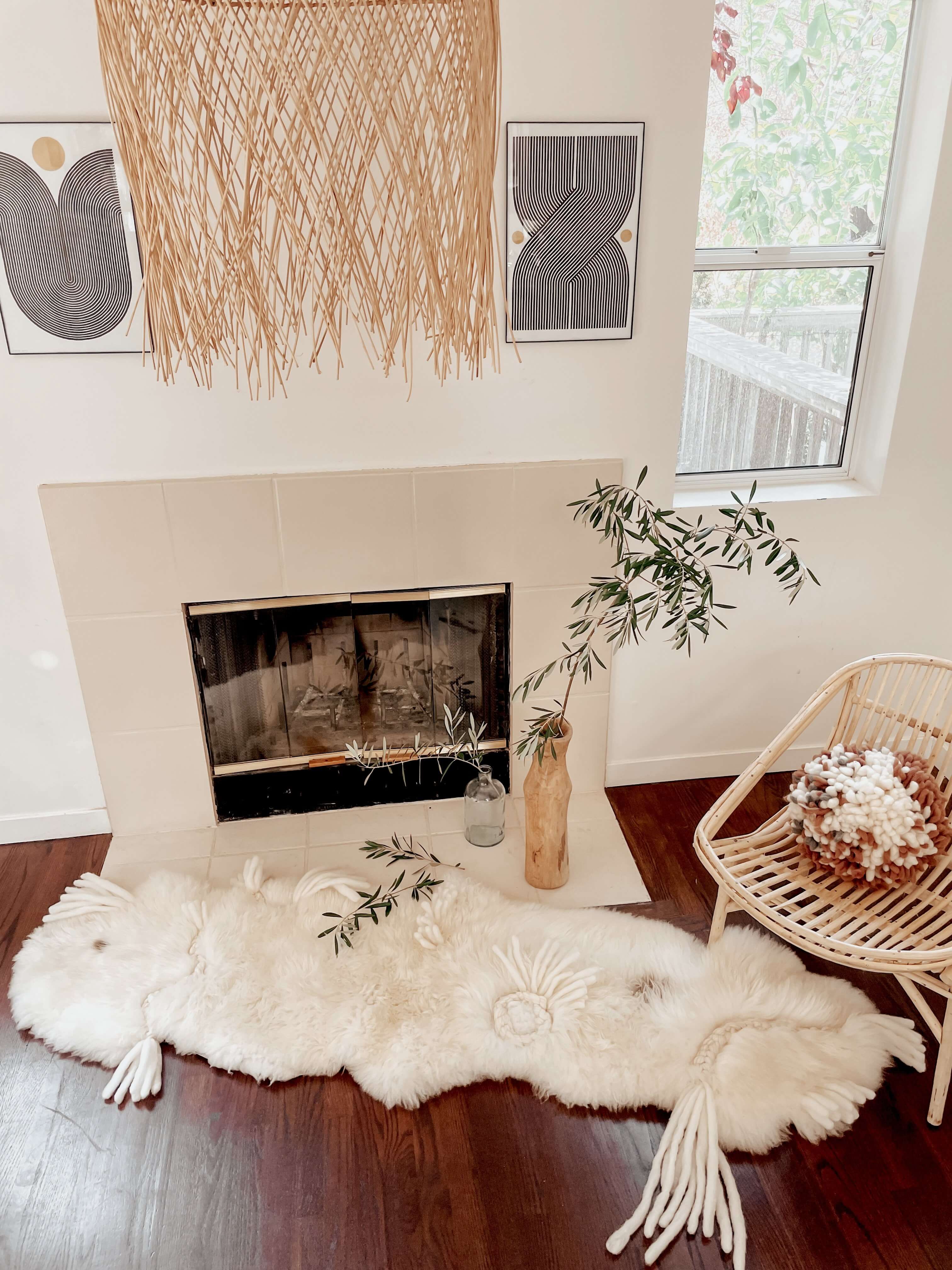 Braided Sheepskin Rug