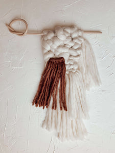 Wood Knot Wall Hanging In Warm Neutrals