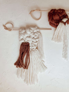 Wood Knot Wall Hanging In Warm Neutrals