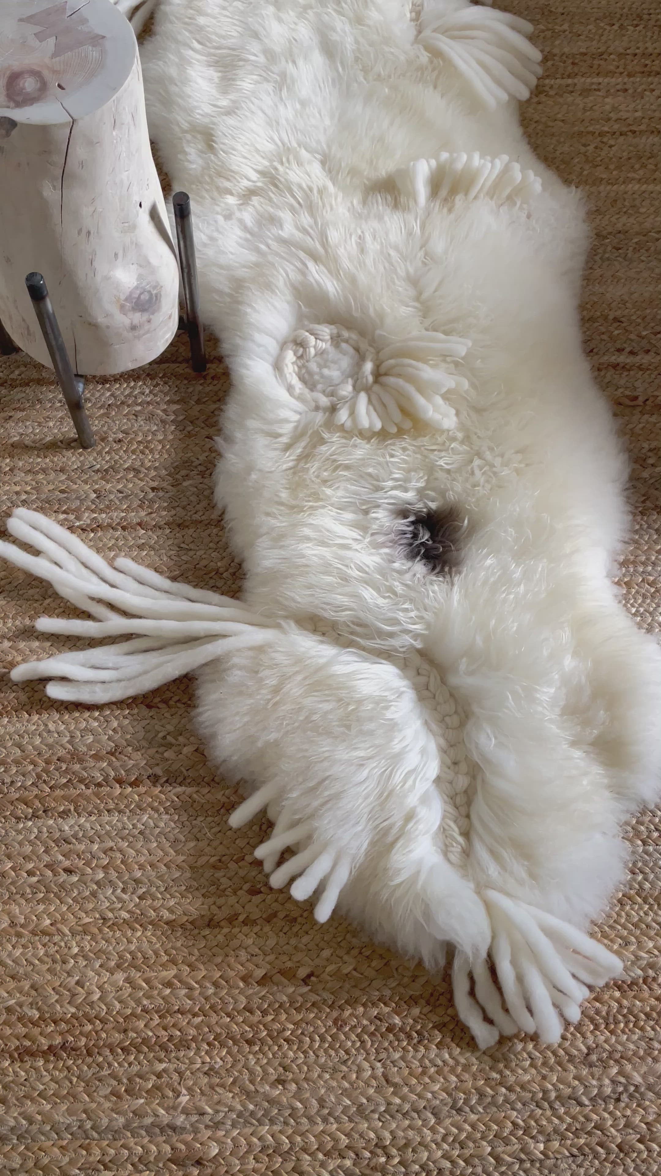 Braided Sheepskin Rug