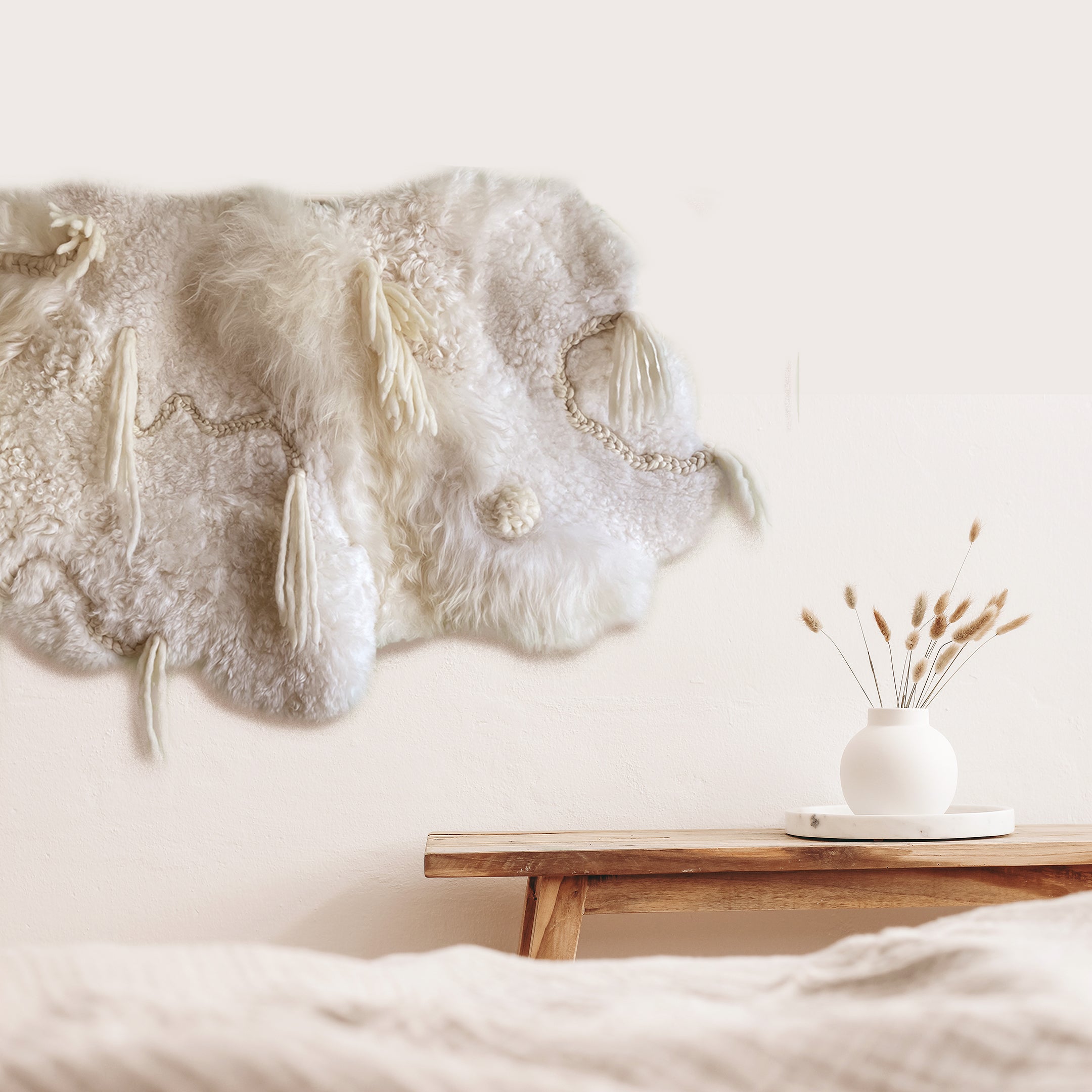 Miko Sheepskin Wall Hanging